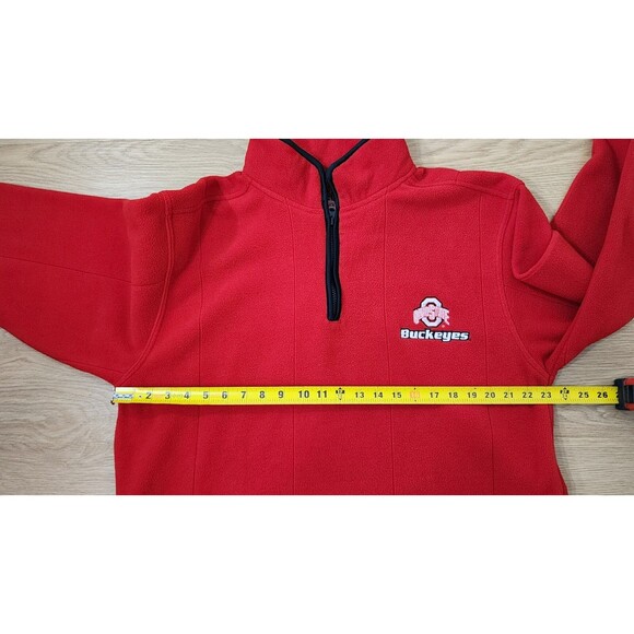 Pro Player Fleece Mens Large Ohio State Buckeyes Embroidered Logo College Zip - Picture 7 of 8